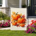 thumbnail image 2 of SPXUBZ Autumn Pumpkin Garden Flag 12 x 18 Inch Linen Fall Outdoor Yard Flag Harvest Pumpkins Leaves Front Porch Farmhouse Lawn Patio Seasonal Decoration, 2 of 5