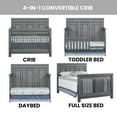 thumbnail image 3 of Soho Baby Manchester 4-in-1 Convertible Crib, Rustic Gray, GreenGuard Gold Certified, 3 of 15