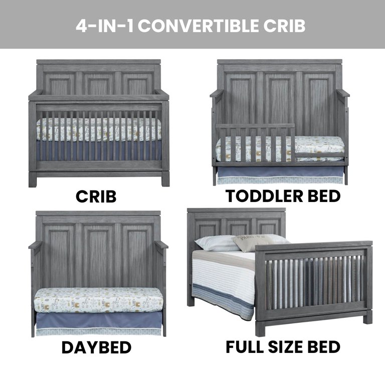 ・未開封 クレイビューティ Babyサンスクリーン 4本セット Soho Baby Manchester 4-in-1 Convertible Crib, Rustic Gray