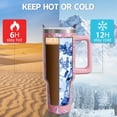 thumbnail image 4 of 40 oz Unicorn Tumbler With handle and straw,Stainless Steel Cup Extra Large Vacuum Double Wall Insulated Tumblers Travel Mug,Hot and cold beverages Car Cup, 4 of 5