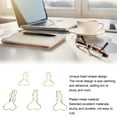 thumbnail image 3 of Small Pen Clips, Strong Clamping Force Rustproof Lightweight Pen Clips 50pcs Durable  for Office for School, 3 of 8