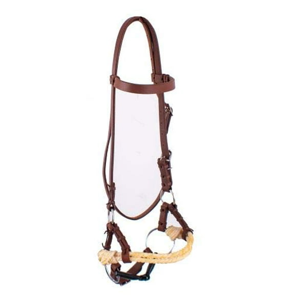 Showman Oiled Harness Leather Side Pull w/ Snaffle Bit