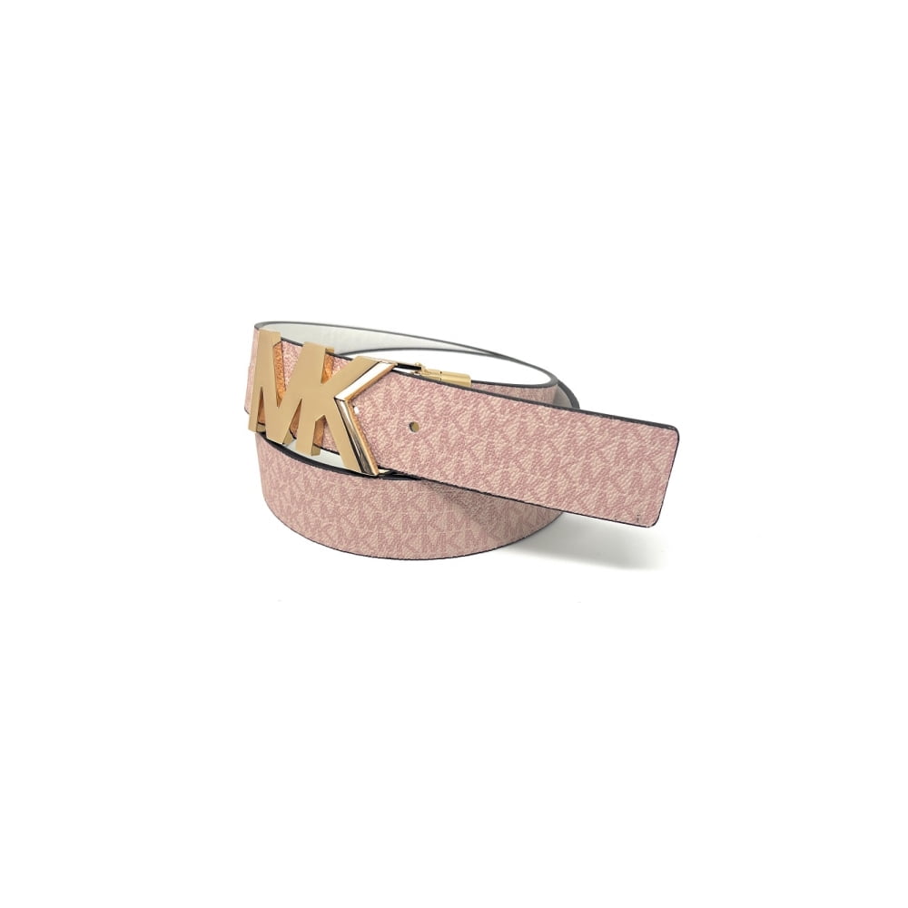 Mk belt white and gold best sale