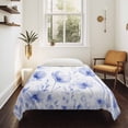 thumbnail image 4 of Blue Purple Floral Tapestry for Bedroom Wall Hanging Tapestry, Botanical Flower Plant Herb Watercolor Ceiling Backdrop Tapestries Poster Blanket Wall Decor for Teens Room Living Room Dorm 39" x 59", 4 of 8