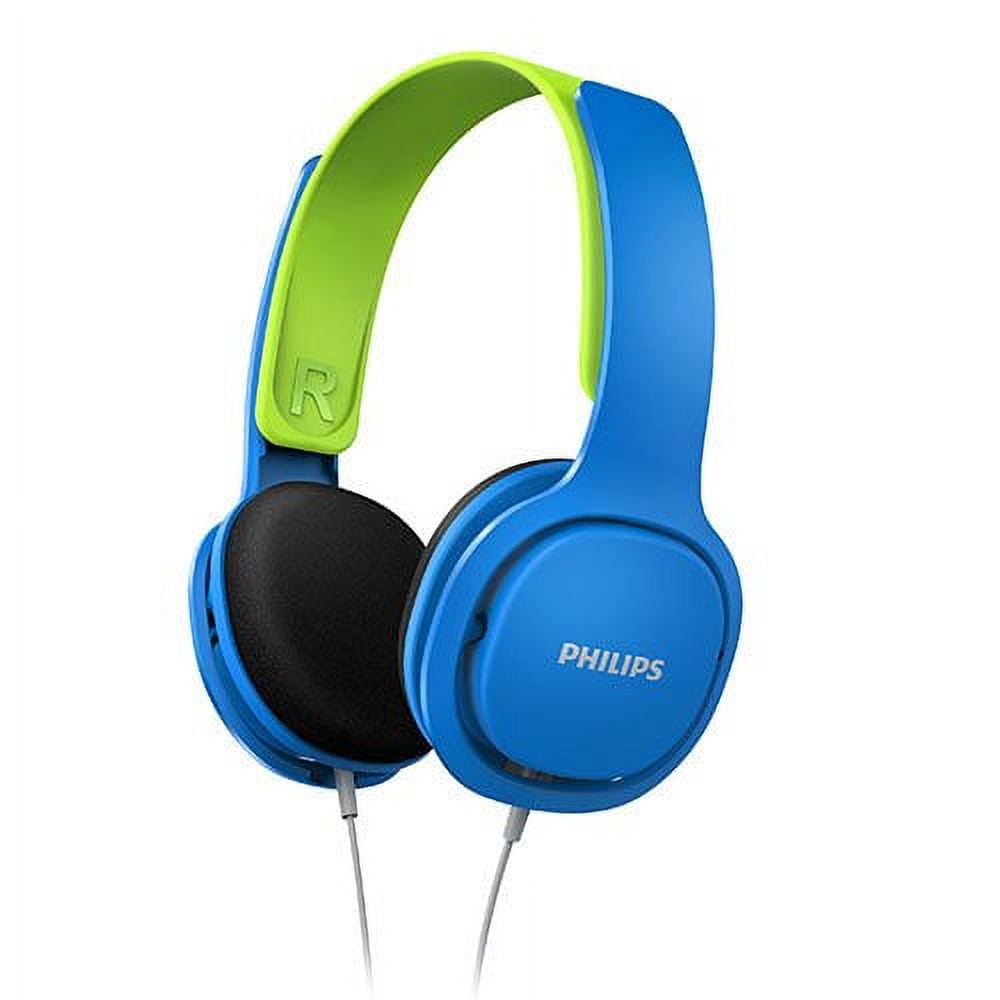 (4 pack) Philips SHK2000BL Kids Wired Headphones Adjustable Lightweight Headband - Blue
