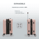 thumbnail image 3 of Set de 4 Maletas Compass Montevideo Color Rosa con Ruedas 360°, 3 of 8