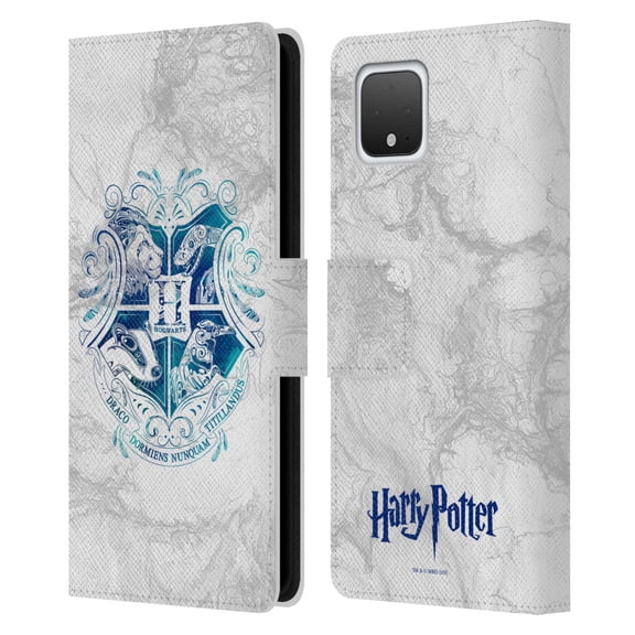 Head Case Designs Officially Licensed Harry Potter Deathly Hallows IX Hogwarts Aguamenti Leather Book Wallet Case Cover Compatible with Google Pixel 4