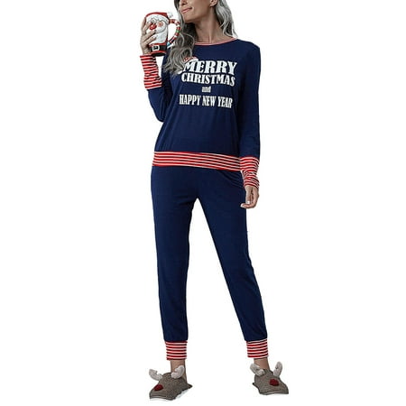 

Avamo Plus Size Christmas Pajamas Set Womens Long Sleeve Printed Pullover Tops Pants Pjs Set Sleepwear Nightwear Lounge Sets