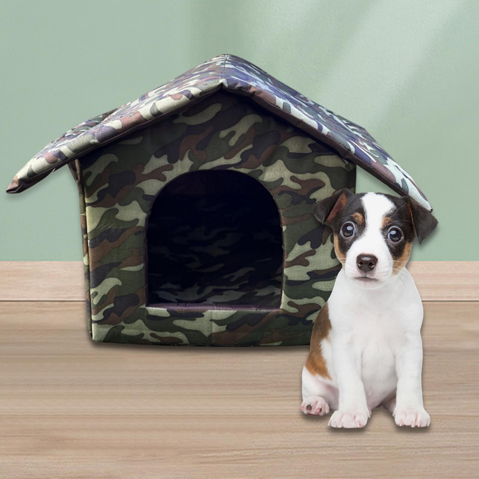 Outdoor Waterproof Cat House Kitty Shelter Stray Cat Nest Rainproof with Removable Cushion and Roof Pet House Small Dog Kennel for Winter 35cmx33cmx30cm