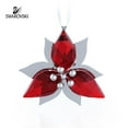 thumbnail image 3 of Swarovski Crystal Christmas Ornament POINSETTIA Silver Tone #5064278, 3 of 3
