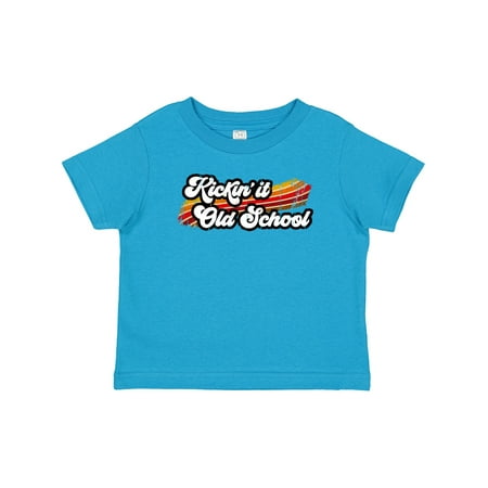 

Inktastic Kickin It Old School with Weathered Retro Stripe Gift Baby Boy or Baby Girl T-Shirt
