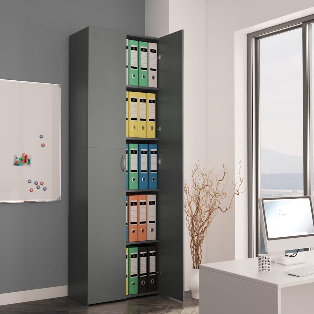 Kepooman 74.8" Home Office Elite Storage Cabinet with Locking Doors & 5 Shelves, Grey Kepooman 74.8" Home Office Elite Storage Cabinet with Locking Doors & 5 Shelves, Grey