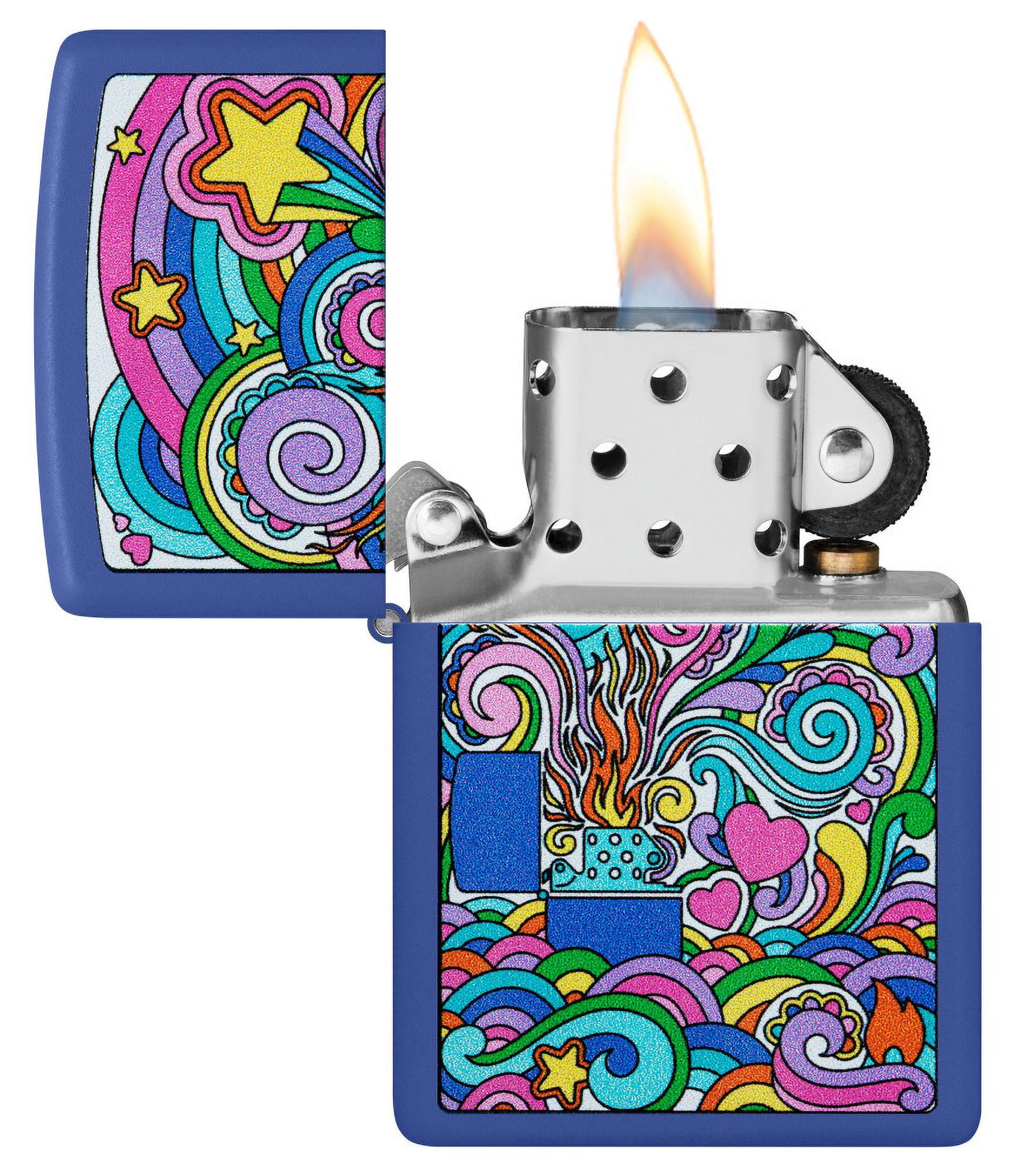 Zippo Abstract Design Royal Blue Matte Pocket Lighter