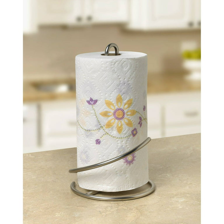 Paper Towel Stand Black With Ratchet System For Kitchen Bathroom,  One-Handed Tear Paper - AliExpress