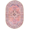 thumbnail image 2 of Traditional Rine Collection Area Rug 7'6"x10'6" Oval - Red, 2 of 5
