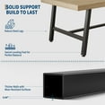 thumbnail image 2 of Towallmark 63 Inch Dining Table for 4-6 People, Rectangular Wood Tabletop with Heavy-Duty Metal Legs, Industrial Rustic Kitchen Dining Room Table, Easy to Assemble (Natural ), 2 of 8