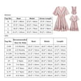 thumbnail image 5 of FYMNSI Mommy and Me Matching Dresses Women Wrap V Neck Short Sleeve Dresses Baby Girls Sleeveless Stripes Romper Ruffle Dress Rainbow (Baby Girl 12-18M), 5 of 9