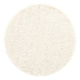 thumbnail image 3 of Unique Loom Solid Shag Collection Area Rug (6' 1" Round Snow White), 3 of 7