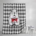 thumbnail image 4 of Groundhog Day Shower Curtain Set, Waterproof Shower Curtains for Bathroom, Red Bow Knot Black Checkered Washable Fabric Cloth Bath Curtain for Bathtub Decoration with Hooks 66x72 Inches, 4 of 9