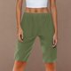 thumbnail image 5 of Pantalones Cortos Casuales de Color Sólido Capri, Mezcla Cómoda de Poliéster para el Hogar Y el Uso Diario, 5 of 9