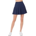 thumbnail image 1 of MixMatchy Women's High Waisted Pleated Plain A-line Tennis Mini Skirt with Back Zipper, 1 of 6
