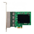 thumbnail image 4 of 4X PCIE Network Card PCI-E X1 4 Port Gigabit Ethernet Server Network Card Adapter for Love Fast Sea Spider ROS, 4 of 5