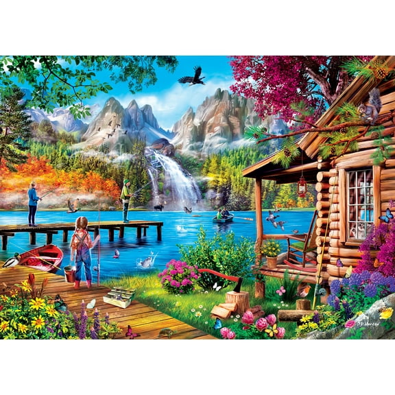 MasterPieces 1000-Piece Fishing with Pappy Interlocking Jigsaw Puzzle