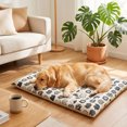 thumbnail image 4 of huayou Rectangular Pet Sleeping Mat, Vintage Printed Fabric with Soft Thick Padding, Durbale Washable Cushion Pad for Indoor Cats Small Dogs Daily Rest, XXXL Size, 4 of 5