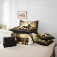 thumbnail image 5 of Feelyou Jungle Deer Family Bedding Comforter Set 7 Pieces for Teen, Vintage Buffalo Plaid Full Bedding Set, Rustic Wildlife Reversible Fitted Sheet Flat Sheet, Breathable Home Decor, 5 of 7