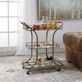 thumbnail image 2 of Maklaine Serving Cart in Antique Gold, 2 of 7