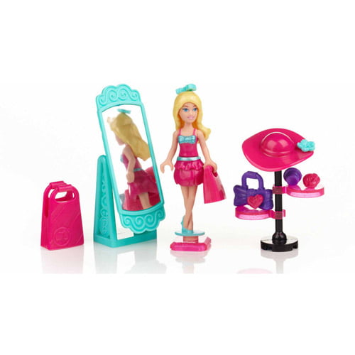 satelliet oase kleding stof Mega Bloks Barbie Shop 'n Style Barbie Play Set - Walmart.com