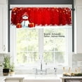 thumbnail image 2 of AshasdS Polyester Window Valance Curtain with Snowman and Gift Design, Red Christmas Theme for Home Kitchen Living Room Bedroom Bathroom Decor 54x18 inch, 2 of 5
