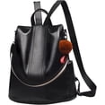 thumbnail image 3 of Mochila de mujer Arco Iris Latino retro de PU suave color negro, 3 of 3