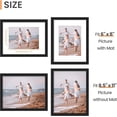 thumbnail image 3 of HearthHarmony 8.5 By 11 Picture Frame, Display Pictures 6x8 with Mat or 8.5 x 11 Without, Wall Hanging Photo Frames, Black, 1 Pack, 3 of 12
