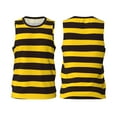 thumbnail image 2 of Easygdp Bees on Hive Honeycomb Men's Mesh Basketball Jersey Quick Drying Sleeveless Shirts Fitted Muscle Tank Tops Sport Round Neck T-Shirt - 4X-Large, 2 of 9