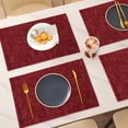 thumbnail image 6 of Table Runner Placemats,Double-Sided Heat Insulating Dining Mats With Stylish Western Design,Soft Luxurious Feel Protects Tables From Hot Dishes,Modern Decorative Dining Room and Kitchen Use-Wine, 6 of 6