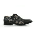 thumbnail image 2 of Ferro Aldo Berkley MFA19670 Mens Floral Classic Captoe Lace Up Oxford Casual Dress Shoes, in Orchid Black, Men's Size 6.5, 2 of 8
