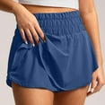 thumbnail image 2 of OSOLU Women's High Waist Double Layered Skort For Yoga Fitness Tennis & Breathable Summer Workout Wear Blue L, 2 of 8