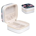thumbnail image 2 of Flamingo Travel Portable Square Jewelry Box Organizer for Rings Earrings Necklaces Bracelets Girls Women, 2 of 7