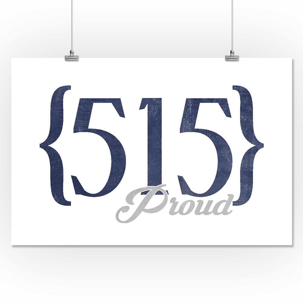 des-moines-iowa-515-area-code-blue-lantern-press-artwork-16x24