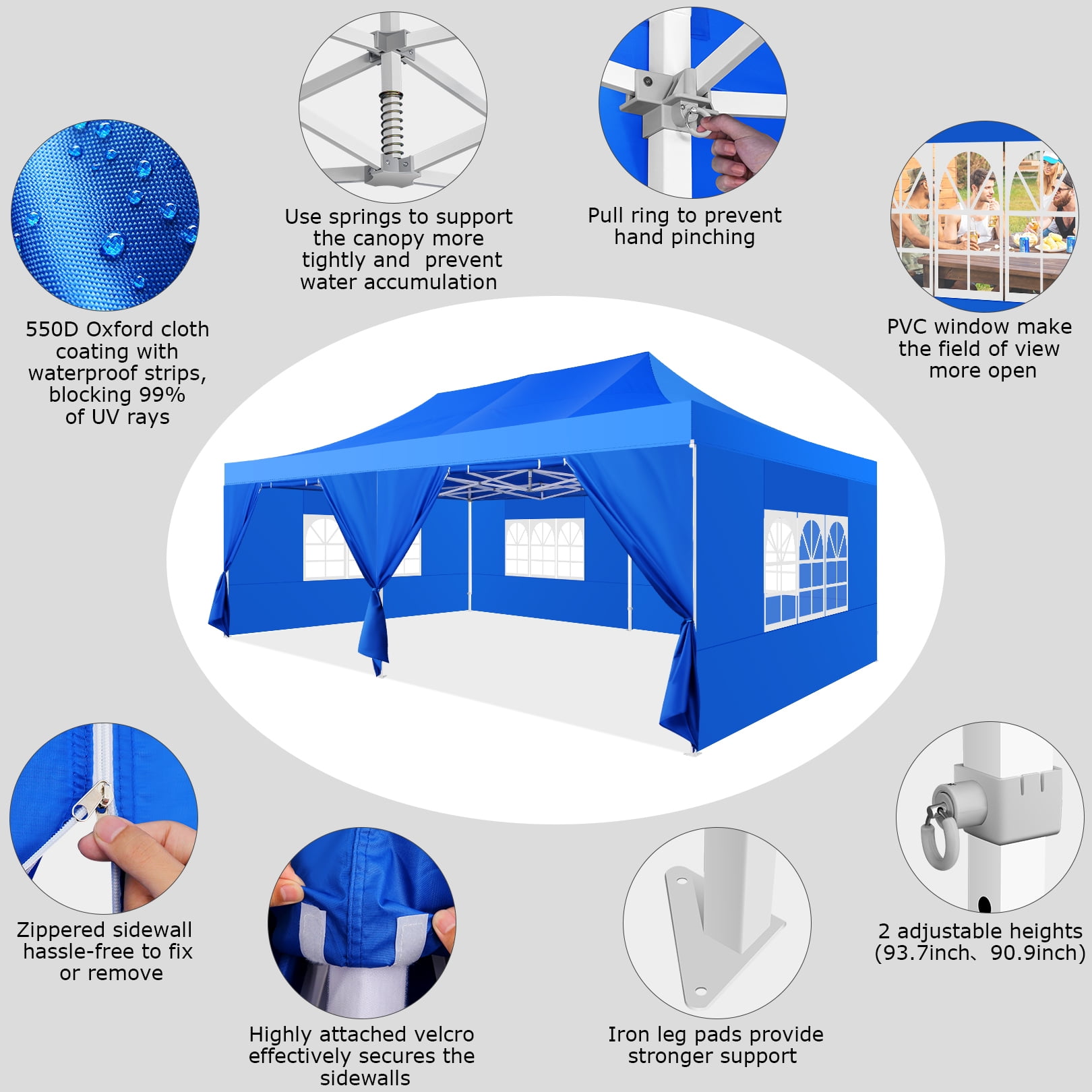 COBIZI 13x26 Extra Large Heavy duty Canopy Party Tent,Pop up Canopy with Side Walls for Outdoor Events Wedding,Picnics,Lawn Ez Up Canopy Four Seasons COBIZI 13x26 Extra Large Heavy duty Canopy Party Tent,Pop up Canopy with Side Walls for Outdoor Events Wedding,Picnics,Lawn Ez Up Canopy Four Seasons