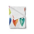thumbnail image 2 of Grunge Soft Flannel Fleece Blanket, Rainbow Color Heart Shapes Valentine's Day Design Romantic His and Hers Theme, Cozy Plush for Indoor and Outdoor Use, 50" x 60", Red Blue Yellow, by Ambesonne, 2 of 5