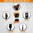 thumbnail image 4 of Yukon Glory 5pc Premium Grilling Tools Set with Spatula, Gloves, Tongs, Grill Brush, Meat Fork, 4 of 7
