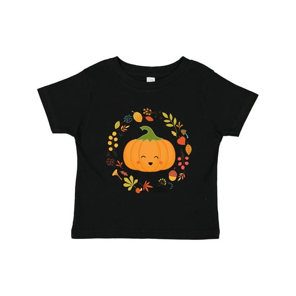 Inktastic Thanksgiving Wreath Autumn Fall Pumpkin Boys or Girls Toddler T-Shirt