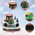 thumbnail image 3 of Christmas Village Decor with Popcorn Wagon, Lit Tree, Santa & Train,LED - Illuminated Tabletop Decoration for Festive Indoor Ambiance, Ideal Holiday Gift,Christmas Decor, 3 of 9