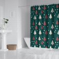 thumbnail image 2 of Dark Green Christmas Tree Pattern Shower Curtain 72"x84" ,Bathroom Decorative Shower Curtains Set with 12 Hooks,Modern Waterproof Washable Shower Curtain, 2 of 6