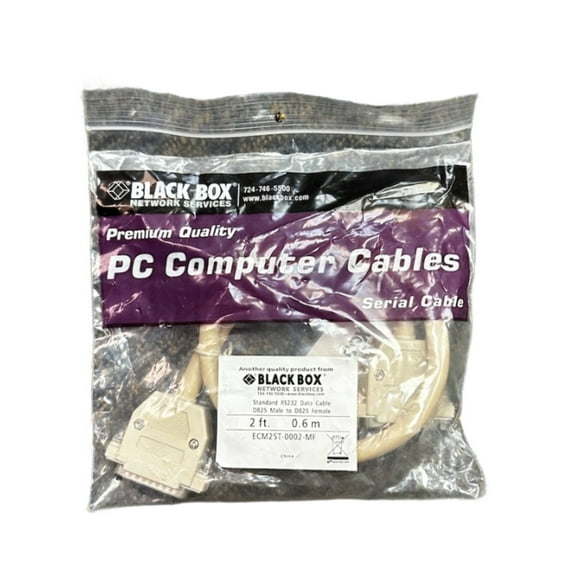 ECM25T-0002-MF PC Computer Cables Serial Cable Standard RS232 Data Cable DB25 Male To DB25 Female 2FT