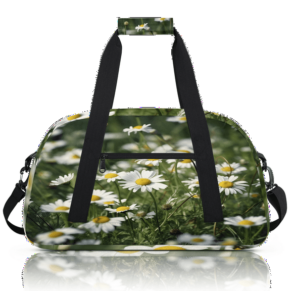 Herdesigns Daisy Sports Duffle Bag for Women & Men, Floral Gym Bag Dance Bag Overnight Bag Carry On Weekender Travel Bag