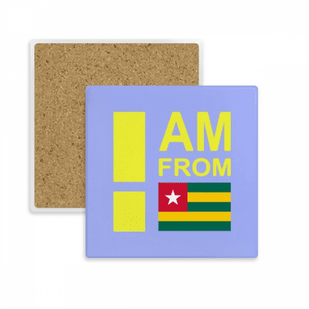 

I Am From Togo Art Deco Fashion Coaster Cup Mat Mug Subplate Holder Insulation Stone