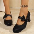 thumbnail image 6 of Mary Jane High Heels Bowknot Strap Comfortable Dress Shoes for Ladies Women's Party Wedding, 6 of 7
